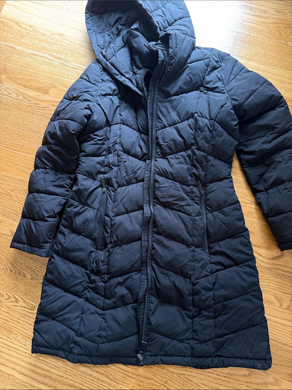 Calvin Klein Women’s Black Puffer Long Coat. Excellent Condition. Super Warm.